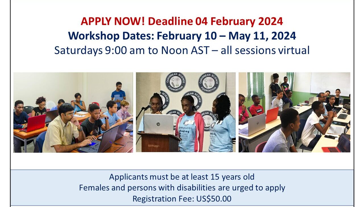 Applications Now Open For The 2024 Caribbean Computer Coding Workshops   C3W 2024 Applications Open Poster E1703266293851 