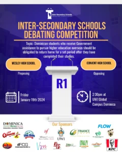 LIVE on DNO from 2:30pm: Inter Secondary School Debate between Wesley High School and Convent High School