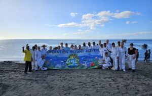From luxury cruising to environmental crusading: MV AIDAperla’s crew takes on beach clean up in Dominica