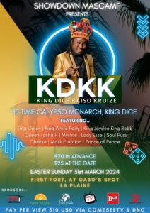 LIVE from 8PM : King Dice Kaiso Kruize