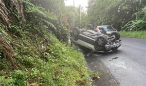 IN PICTURES: Single-vehicle accident in Corona