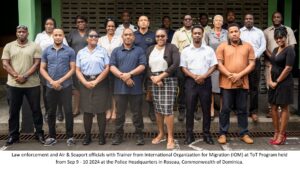 IOM concludes two-day training on human trafficking for immigration and law enforcement officers in Dominica, bolstering border security