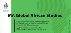 Full scholarships available for inaugural cohort of UWI students in joint online Master’s program in Global African Studies
