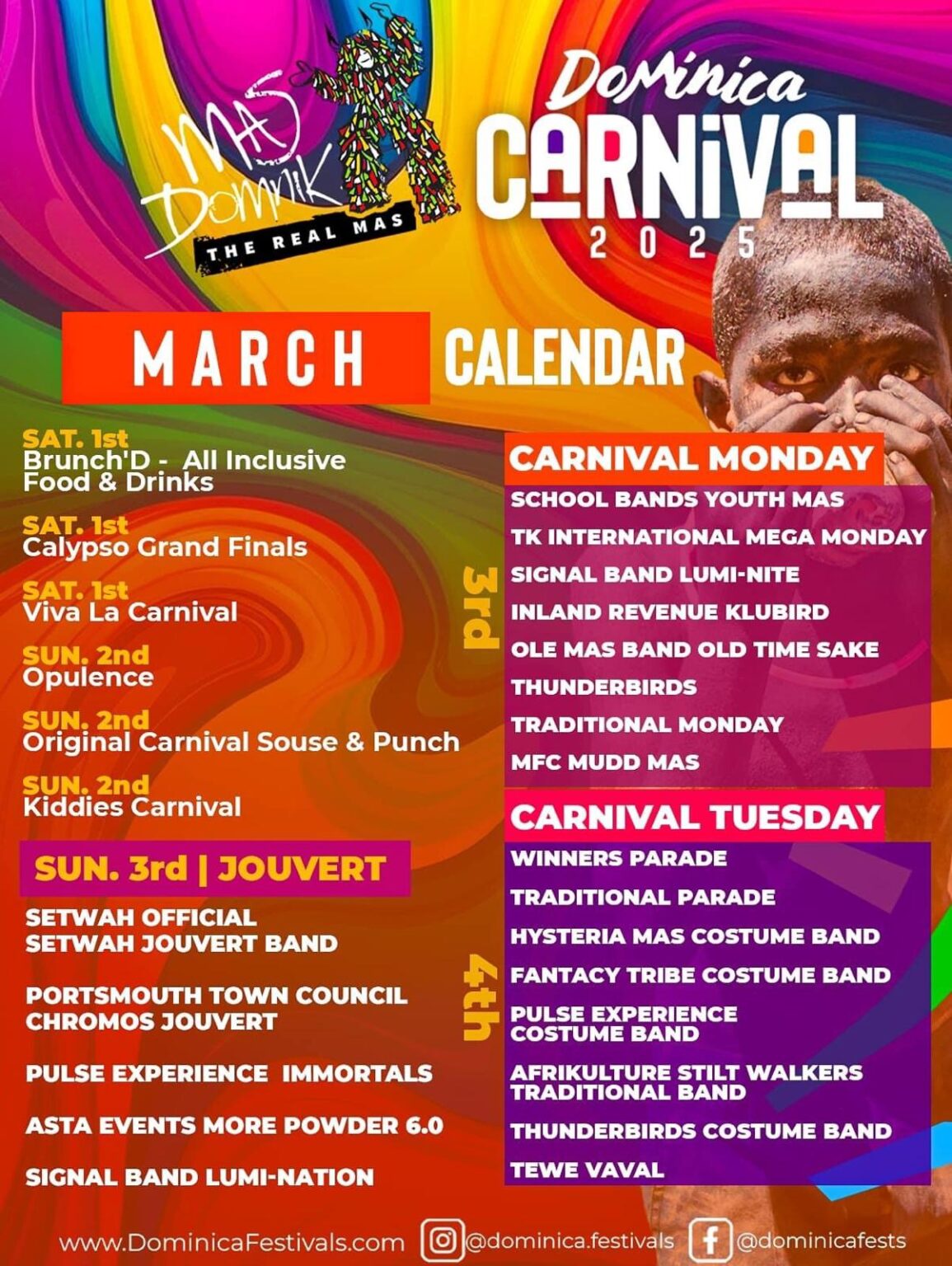 Carnival 2025 calendar of activities 3 Dominica News Online