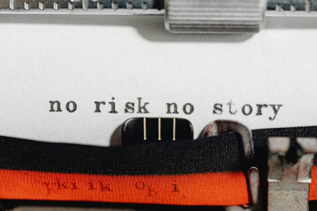 author typing writing story risk publish writer showcase