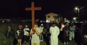 Good Friday Stations of the Cross procession in Roseau