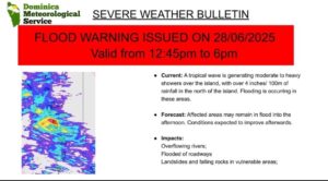 SEVERE WEATHER BULLETIN: Flood Warning issued on 28th June 2025