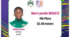 Addison James comes in 9th at PanAm Junior Games