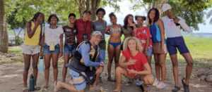 Dominican teen girls embark on sea kayak adventure, during second segment of successful six-day youth environmental leadership program