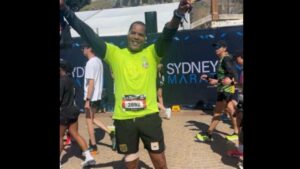Dominican Sandy Etienne completes first Sydney TCS Marathon in Australia