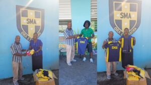 Class of 1974/75 alumni donate football gear to support SMA student athletes