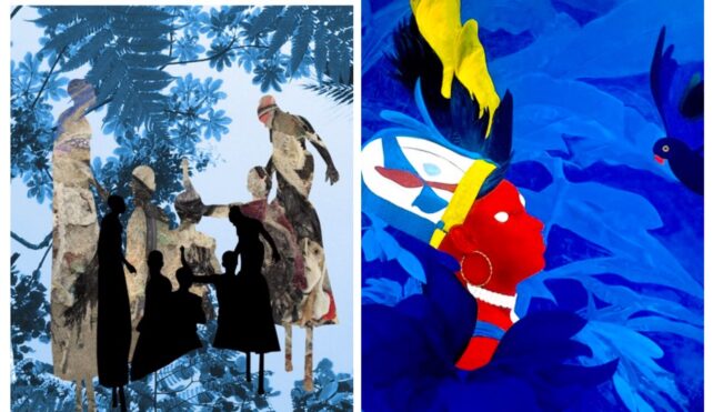 Pauline Marcel's pieces: 'The Chamber' (L), and 'A View Point'