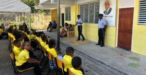 Police visit Kelleb John Laurent Primary School, engage students on youth violence