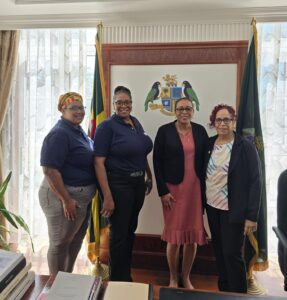 Dominica’s Duke of Edinburgh’s International Award Executive pays courtesy visit to President Sylvanie Burton