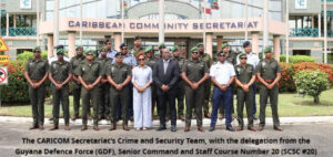 CARICOM Secretariat hosts Guyana Defence Force Senior officers for eecurity Engagement